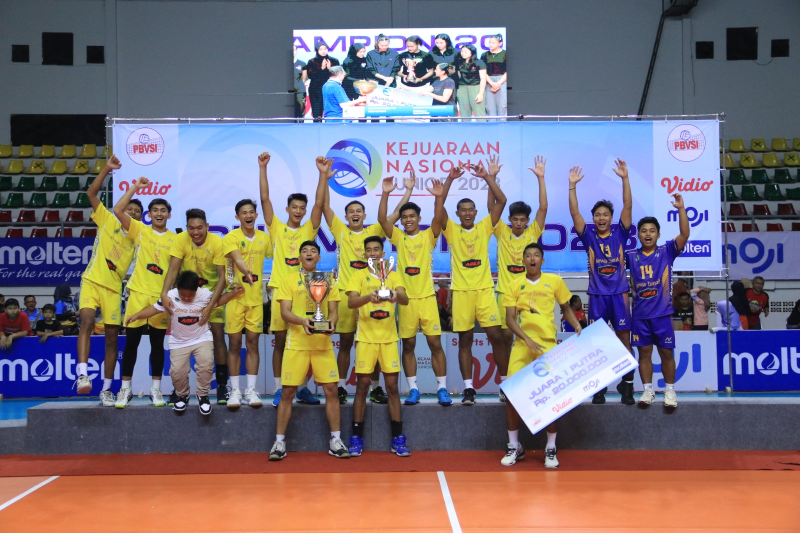 Jawa Barat Sapu Bersih Gelar Juara Kejurnas Bolavoli Indoor Junior 2023