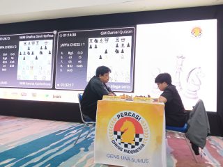 GM Susanto Megaranto Unggul 2-0 dari Daniel Quison di Dwi Tarung JAPFA Chess Festival 2025